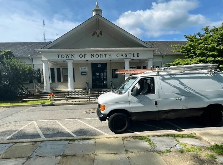 Stow Power Washing commercial cleaning team at work in Stow business district